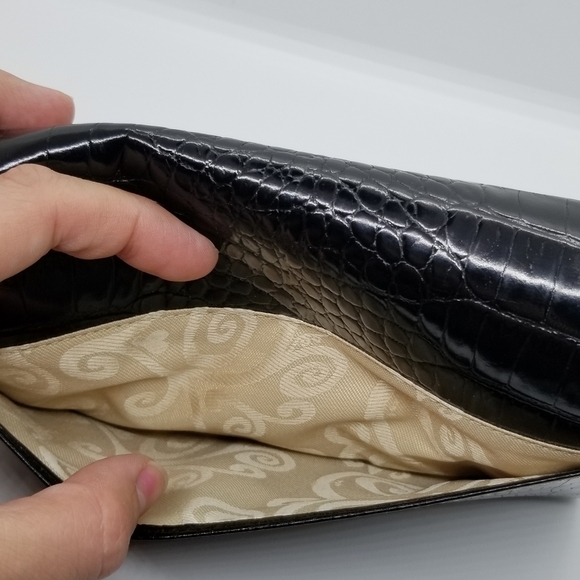 Brighton black croc embossed wallet - Picture 7 of 8